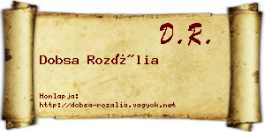 Dobsa Rozália névjegykártya