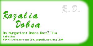 rozalia dobsa business card